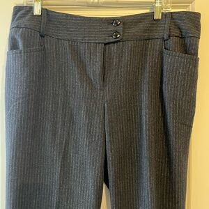 Rafaella Gray Striped Work Pant